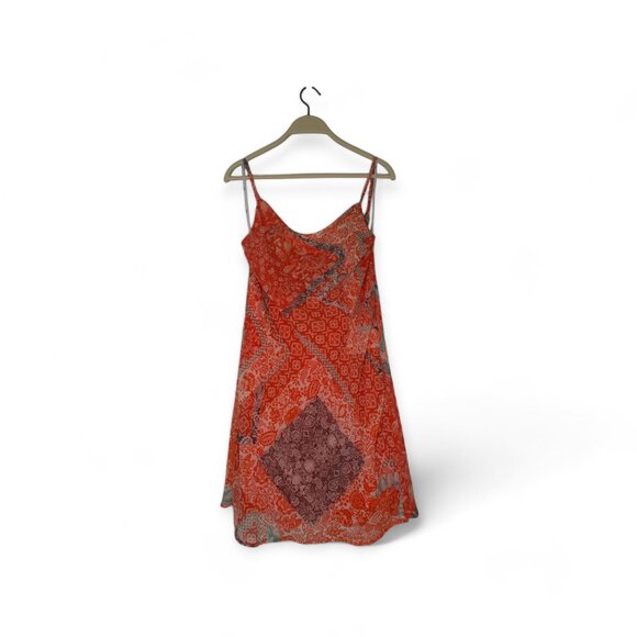 Resort Ready Red Multi Print Cowl Neck Mini Slip Lulu's Dress - Picture 7 of 12